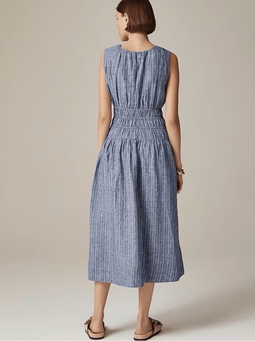 J. Crew Hyacinth dress in striped linen - Picture 3 of 12